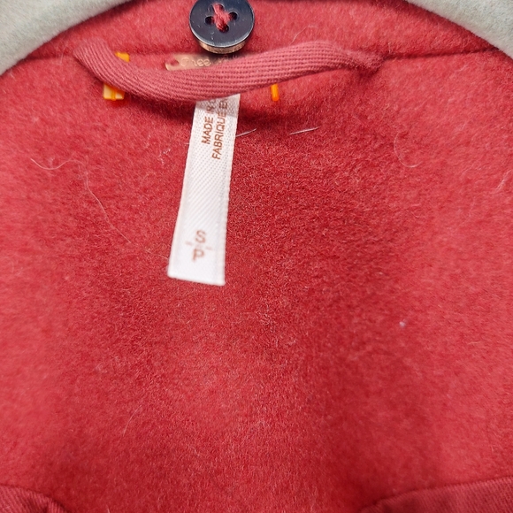 Free People Sedgwick Red Wool Peacoat Military Coat Double Breasted OB514559 - Picture 8 of 10